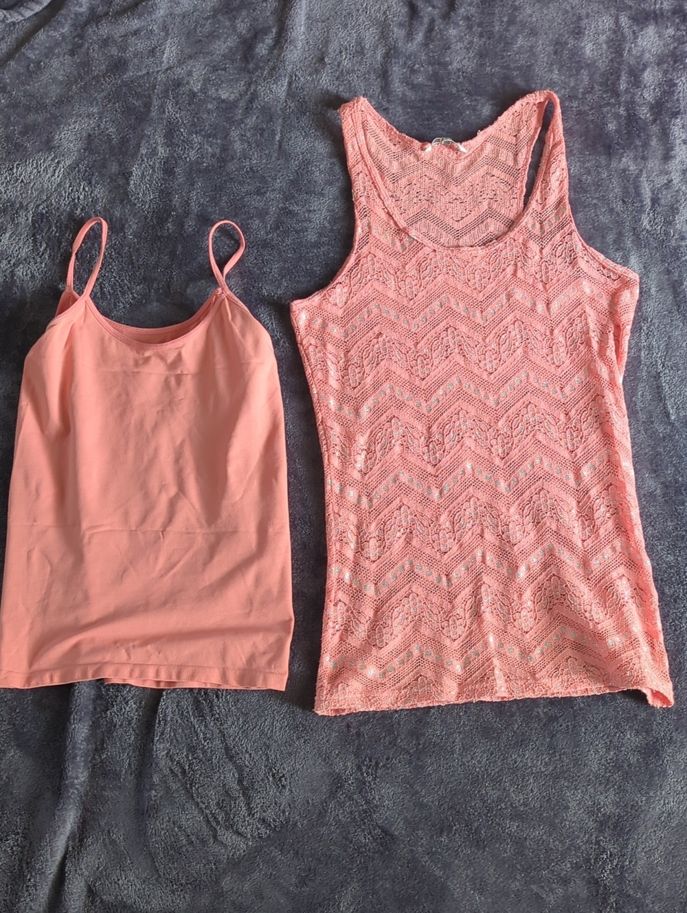 Coral Lace Tank and Cami